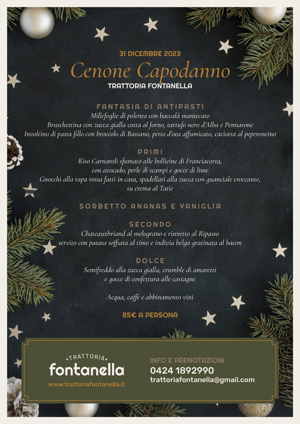 cenone capodanno trattoria fontanella