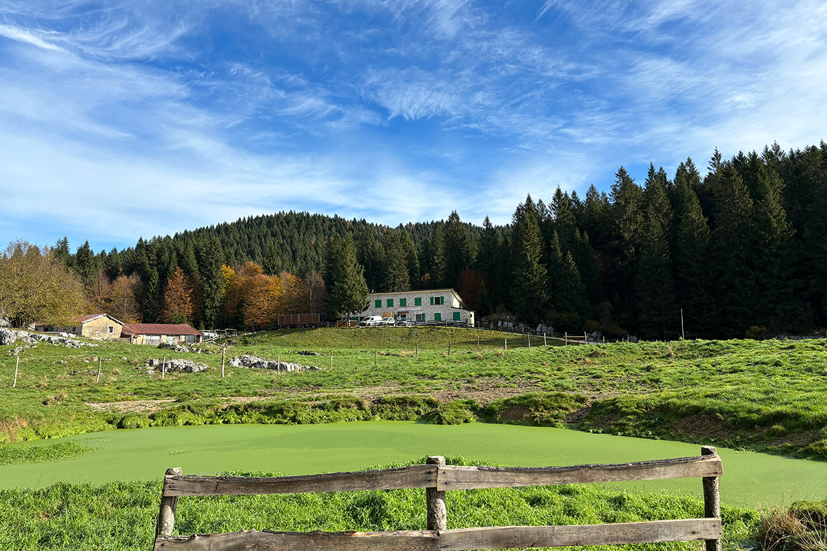 malga camporossignolo e vista panoramica