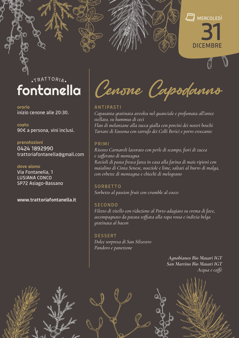 menu cenone capodanno